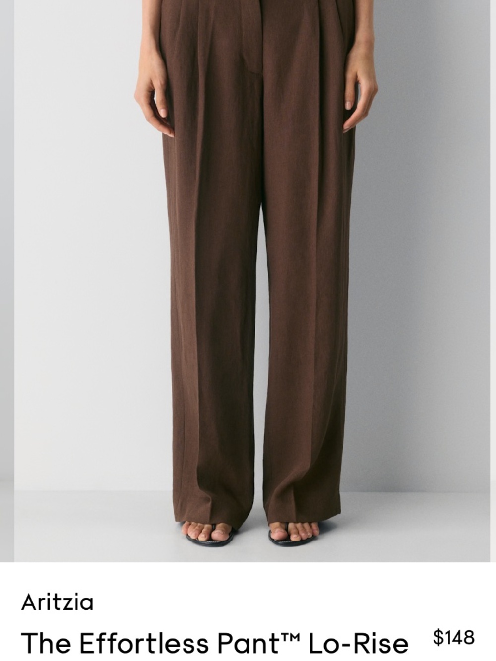 Aritzia effortless linen blend pant size 2 color Mauve